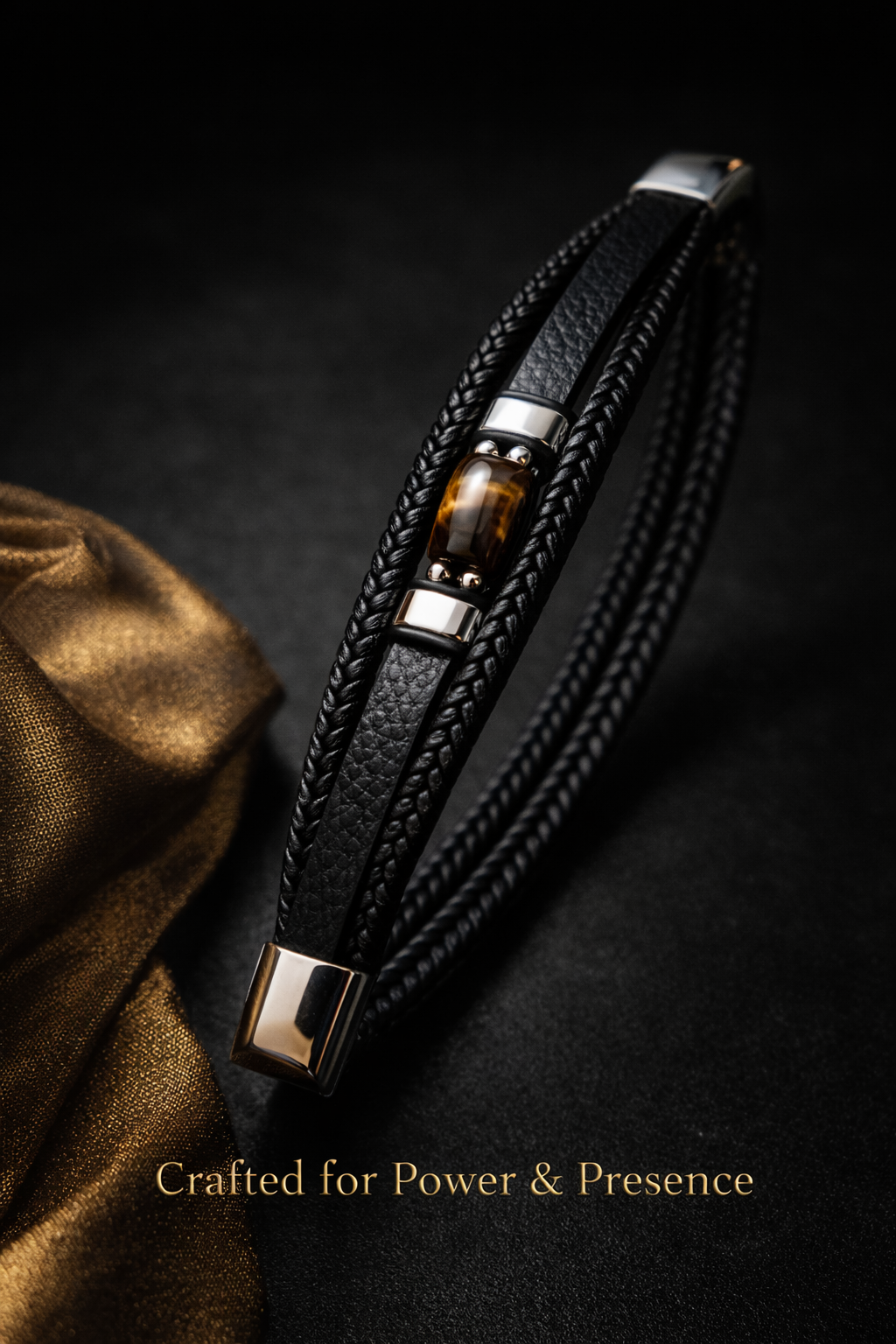 Tiger Eye Energy Wrist Watch Bracelet – Protection, Confidence & Balance