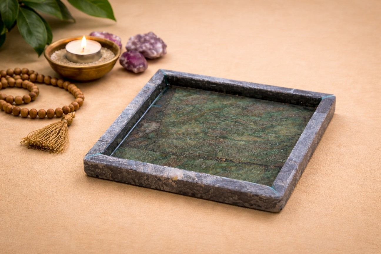 Green Selenite Tray