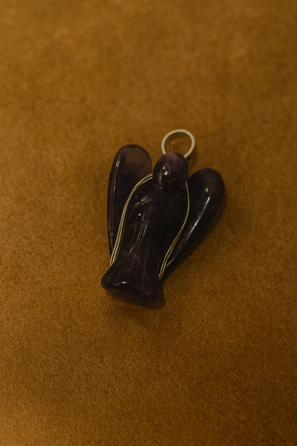 Amethyst angel pendant