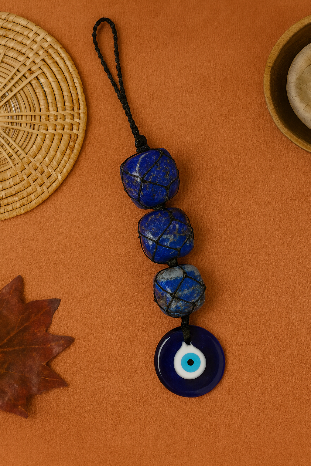 lapis lazuli wall hanging with evil eye