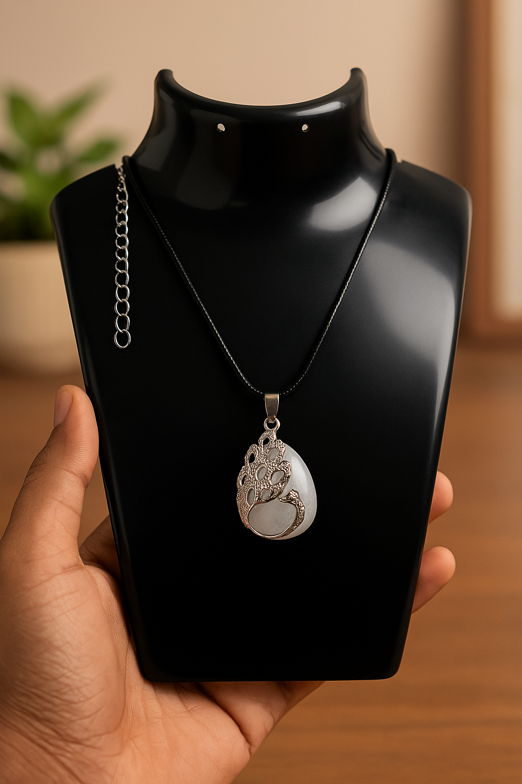 CLEAR QUARTZ IN GERMAN SILVER