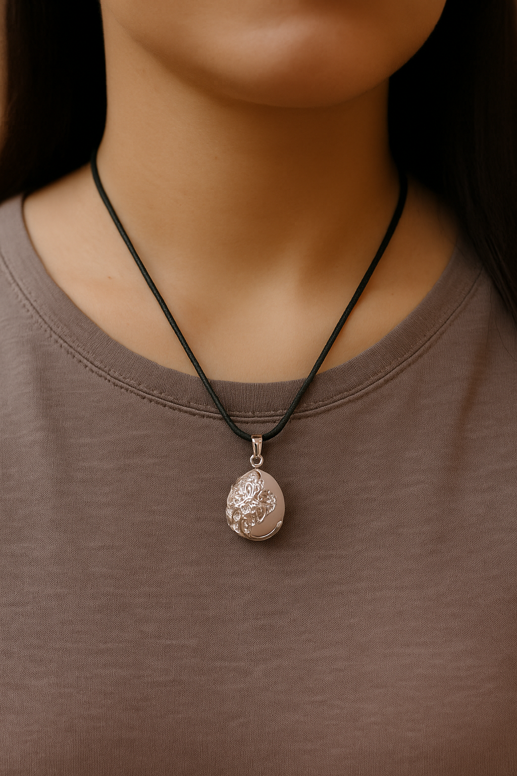 ROSE QUARTZ IN GERMAN SILVER