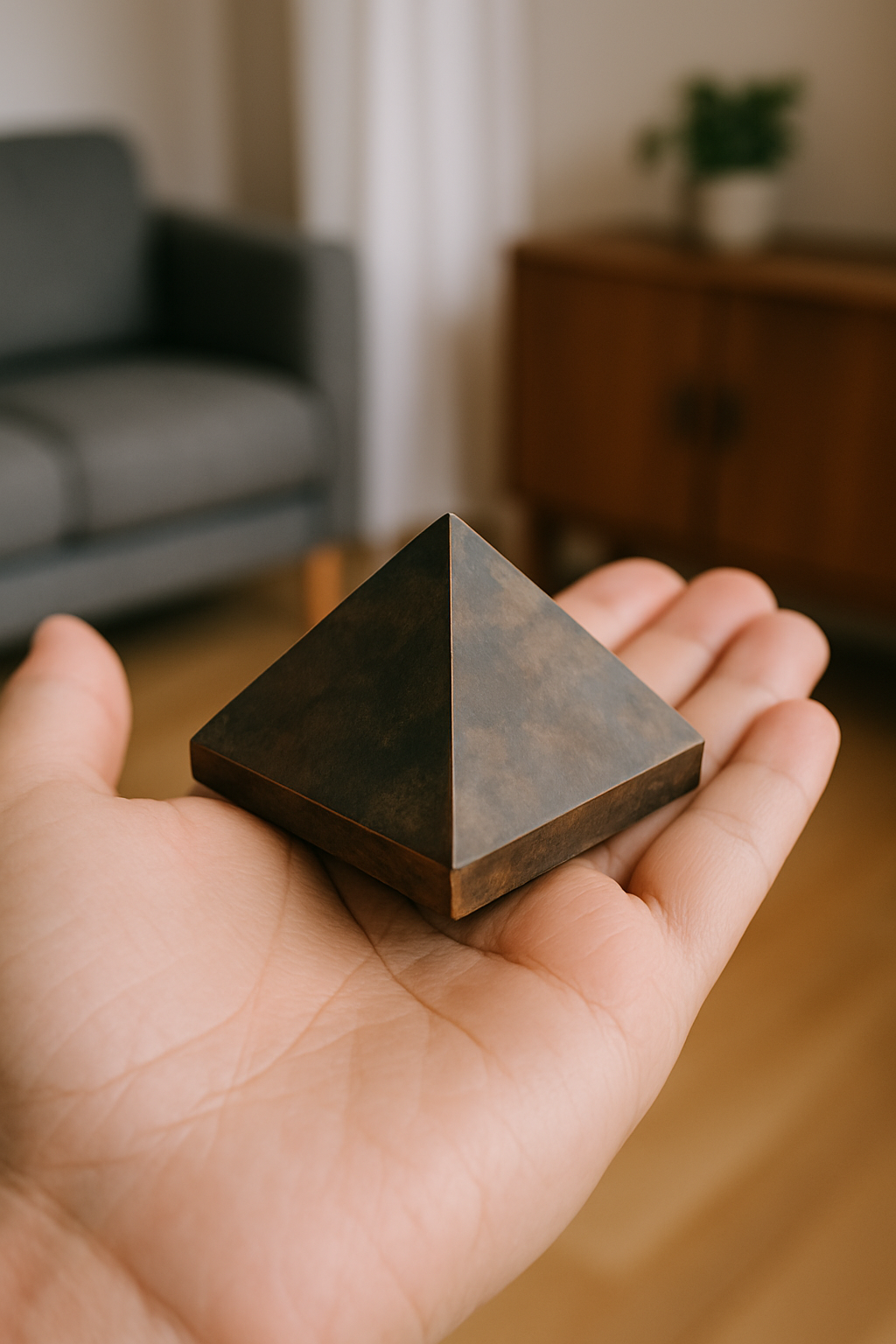 Golden Pyrite Pyramid