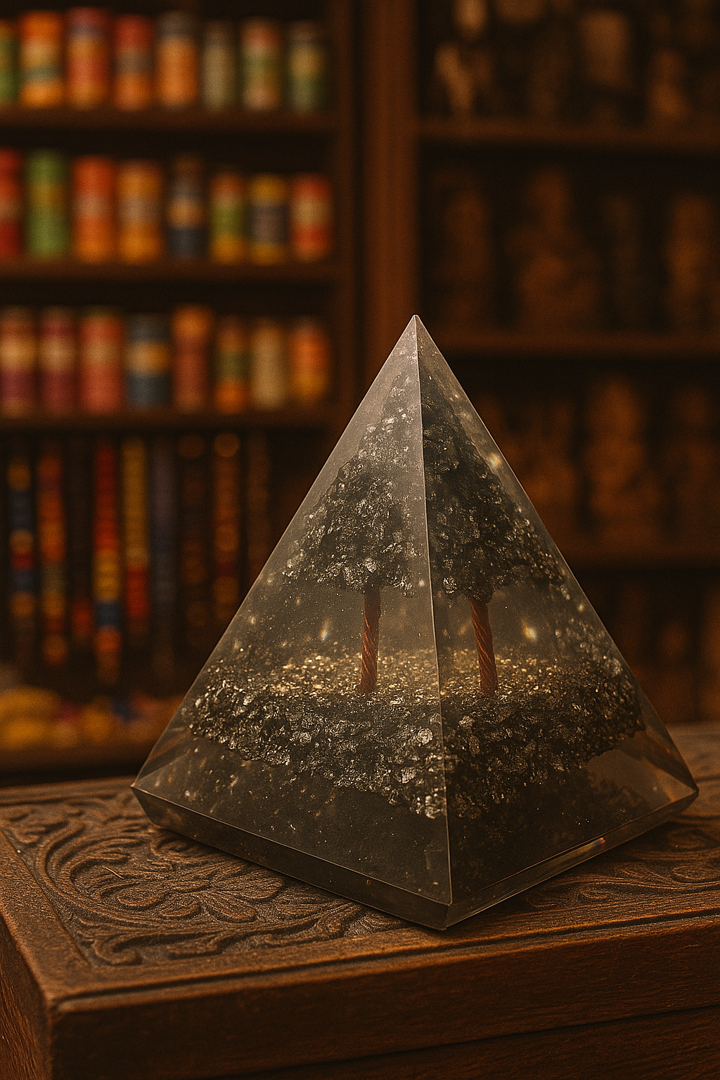 GOLDEN PYRITE PYRAMID