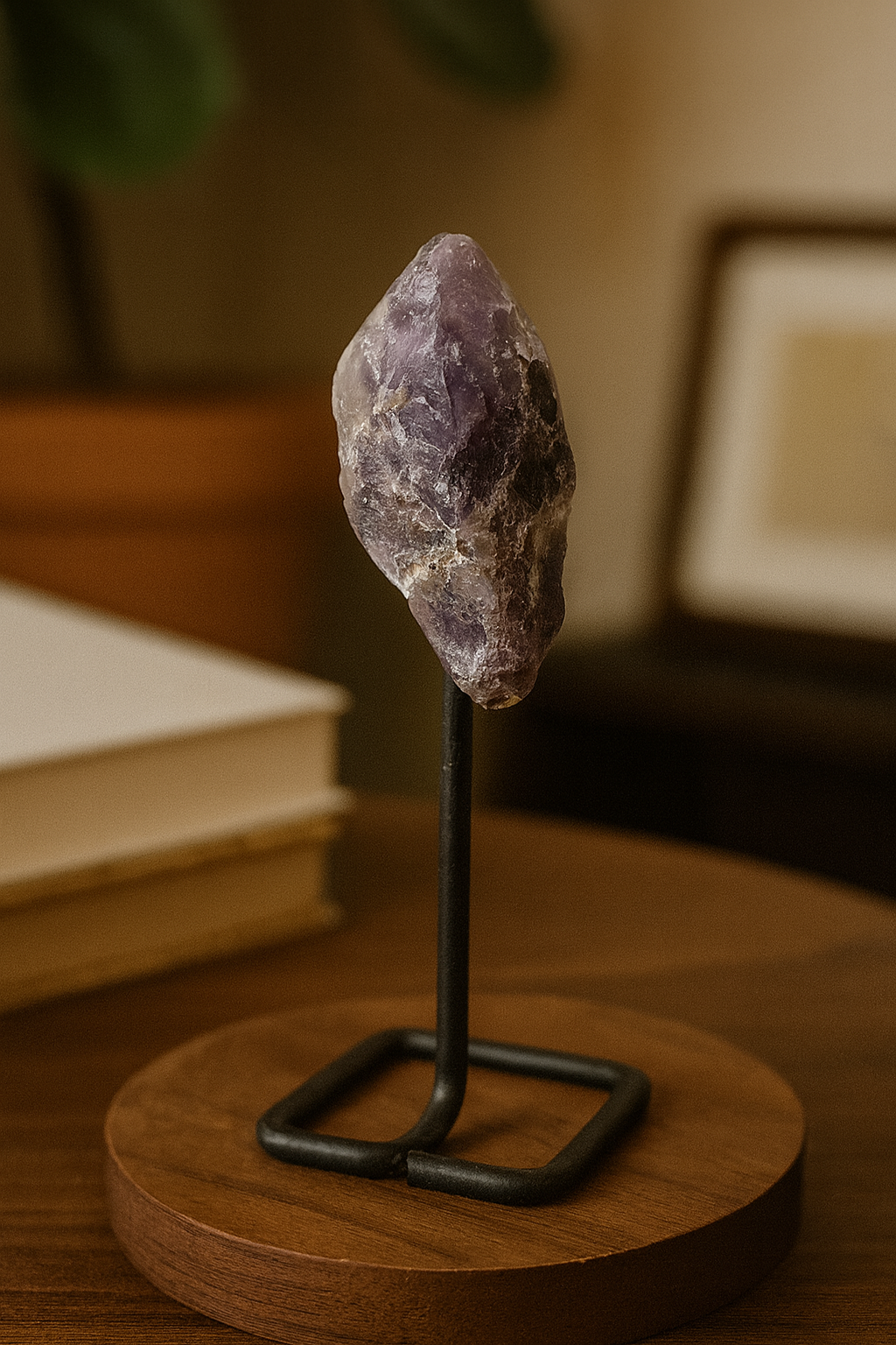 AMETHYST ROCK STONES WITH STAND