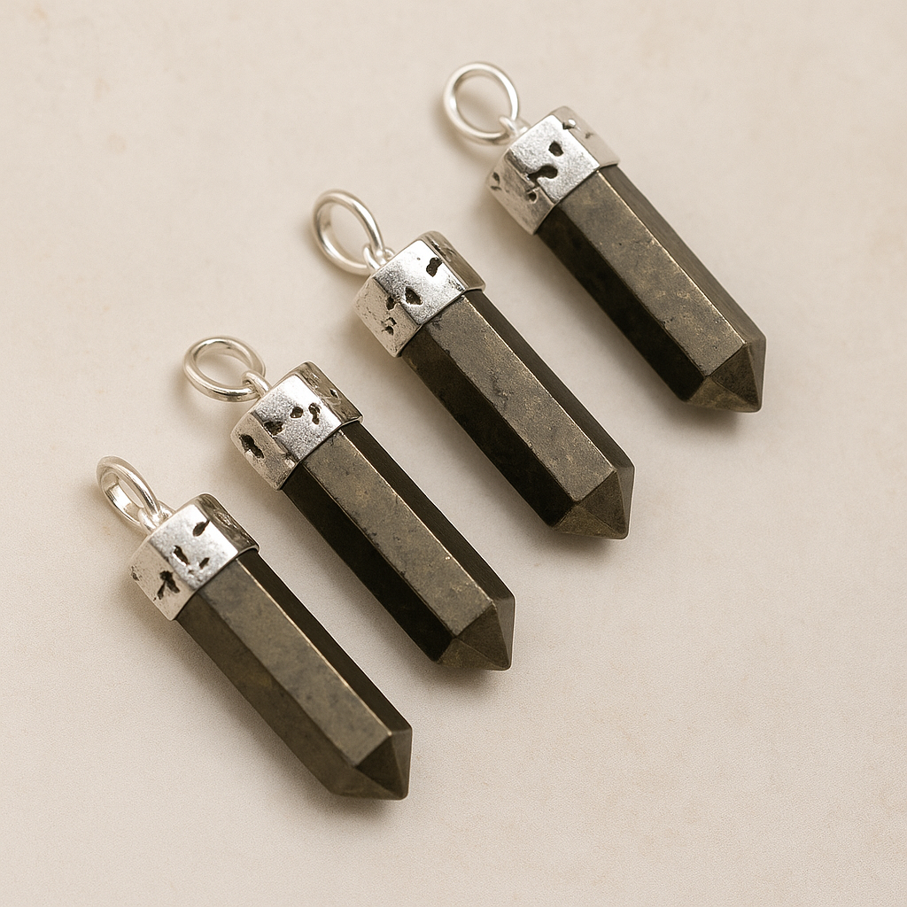 Golden pyrite pendant