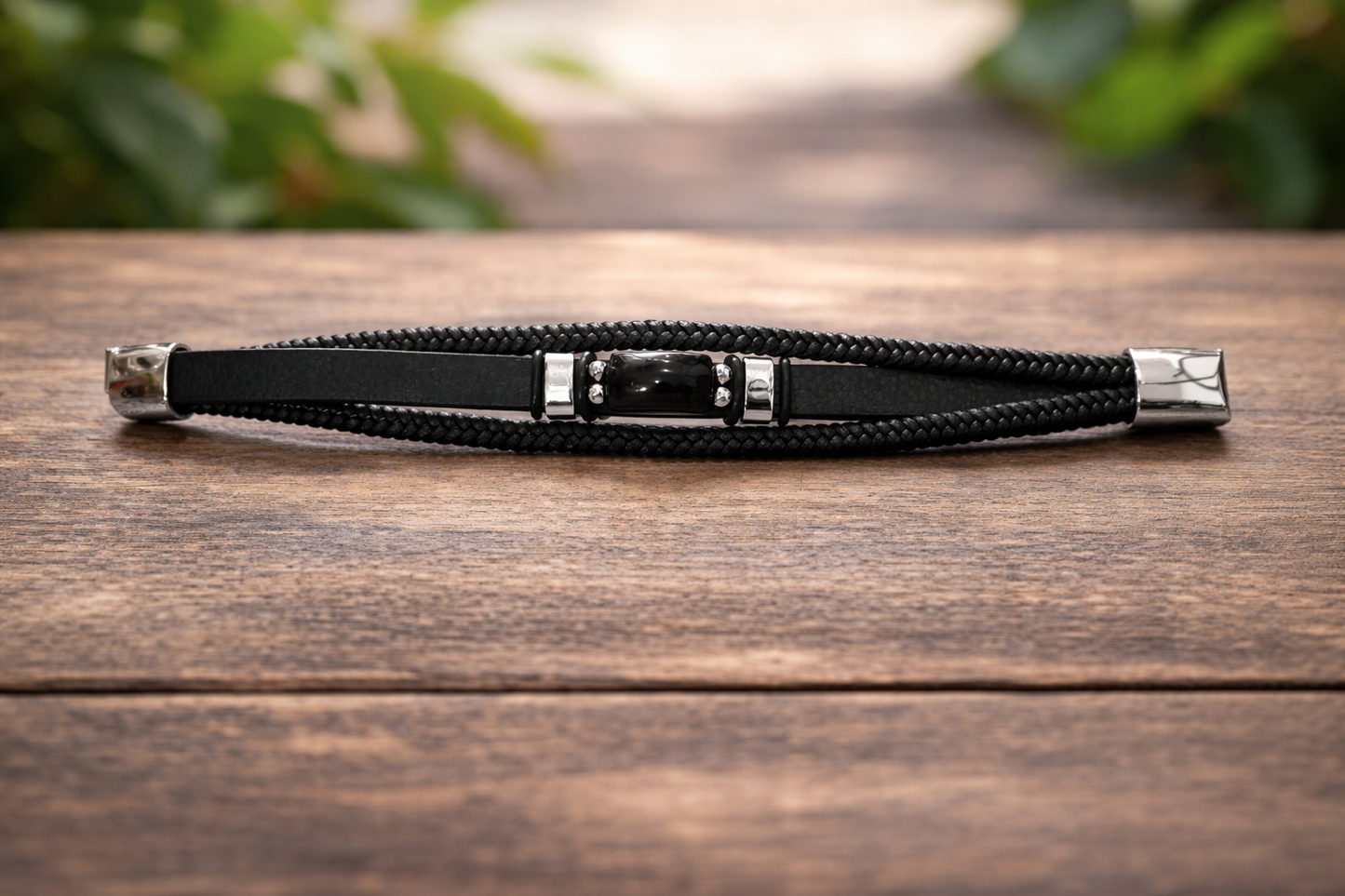 Black Tourmaline Wrist Bracelet for Protection & Energy Balance