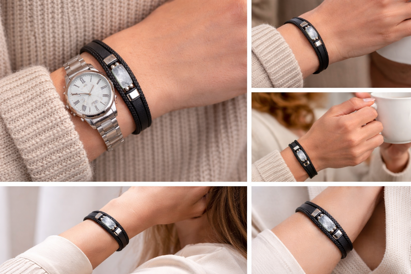 Clear Quartz Energy Balance Wrist Bracelet