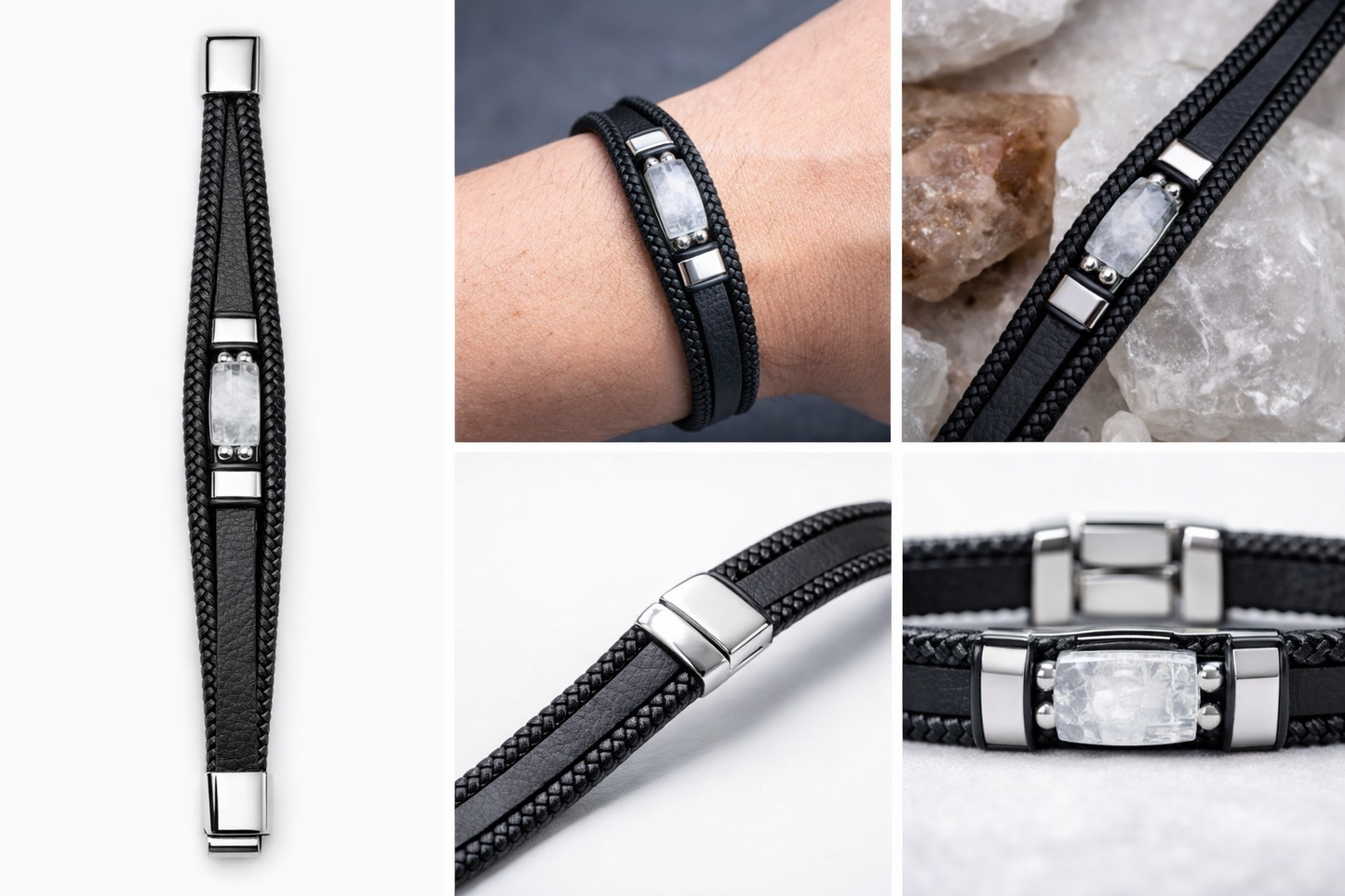 Clear Quartz Energy Balance Wrist Bracelet