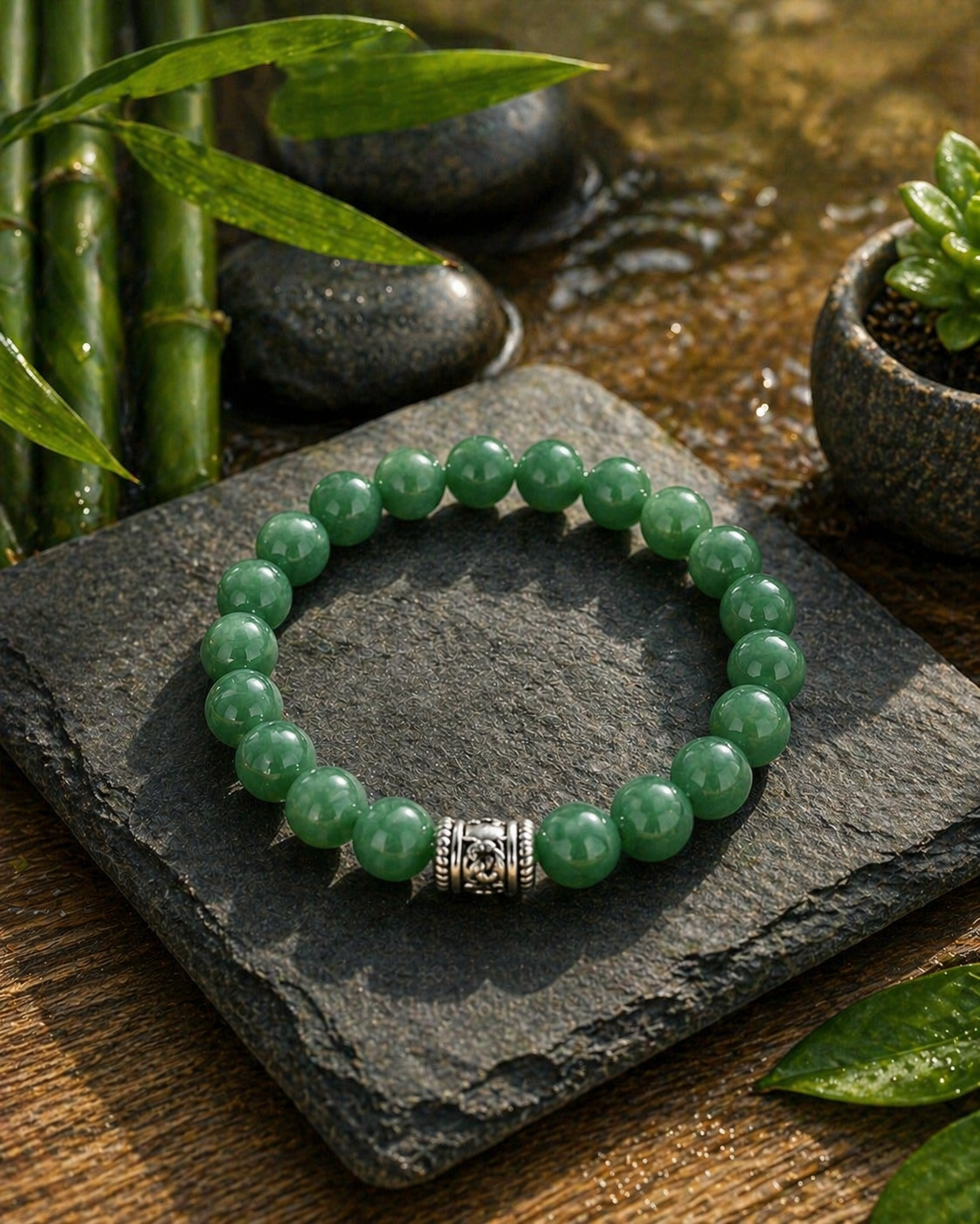 Green Jade Bracelet for Emotional Balance & Healing | Calm Mind, Positive Energy & Inner Peace