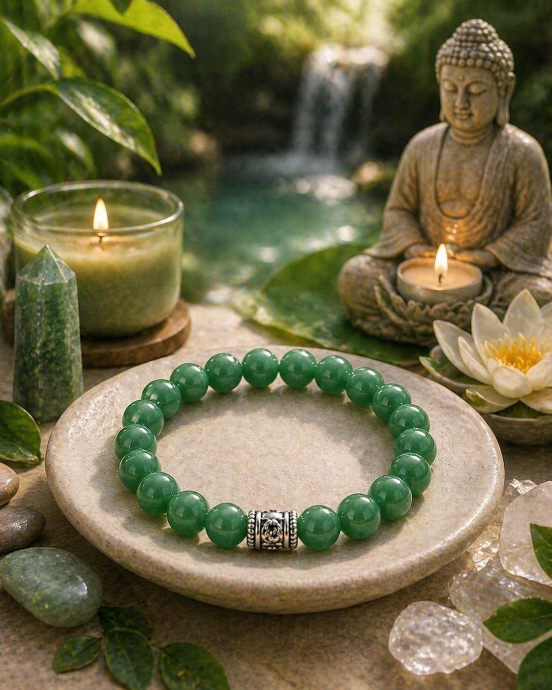 Green Jade Bracelet for Emotional Balance & Healing | Calm Mind, Positive Energy & Inner Peace