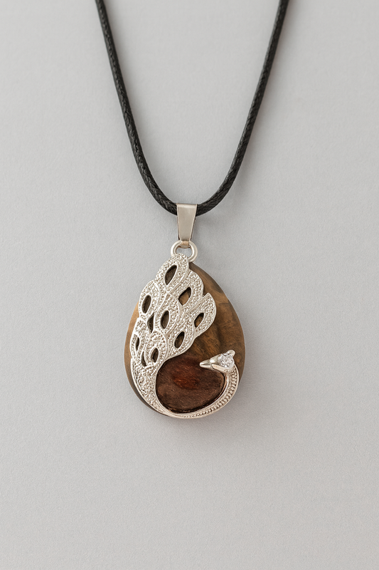 TIGER EYE IN GERMAN SILVER