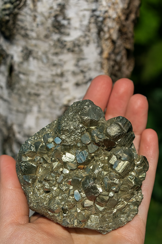 GOLDEN PYRITE STONE CLUSTER