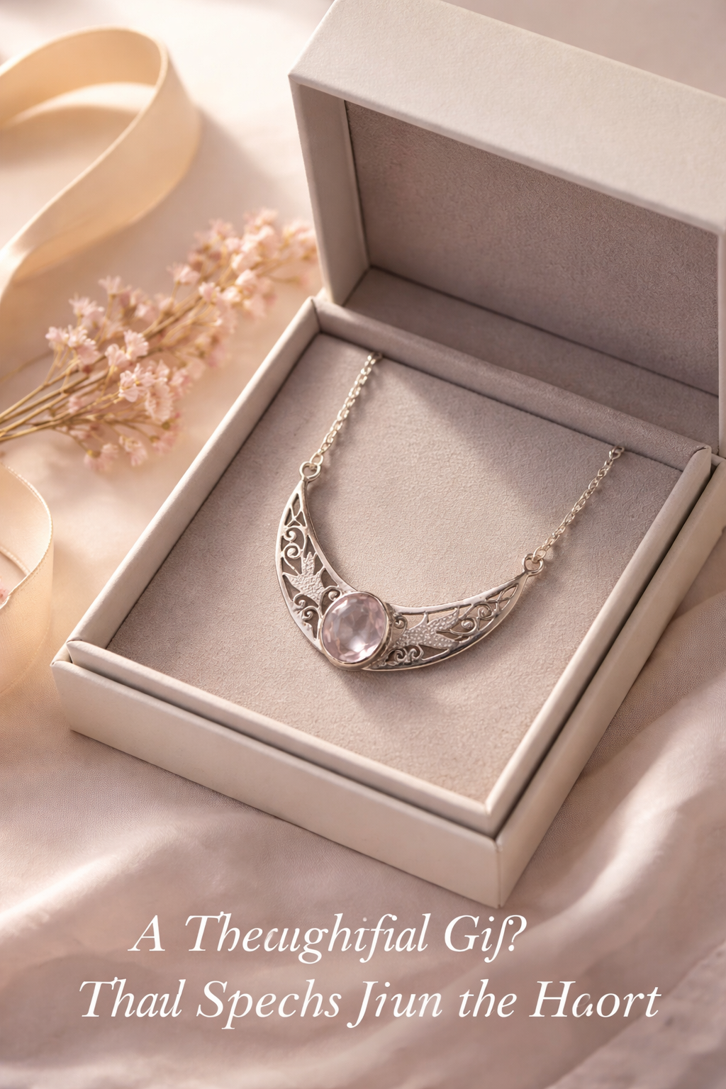 Sterling Silver Rose Quartz Necklace | Natural Love Stone Pendant | Handcrafted Crystal Jewelry for Women