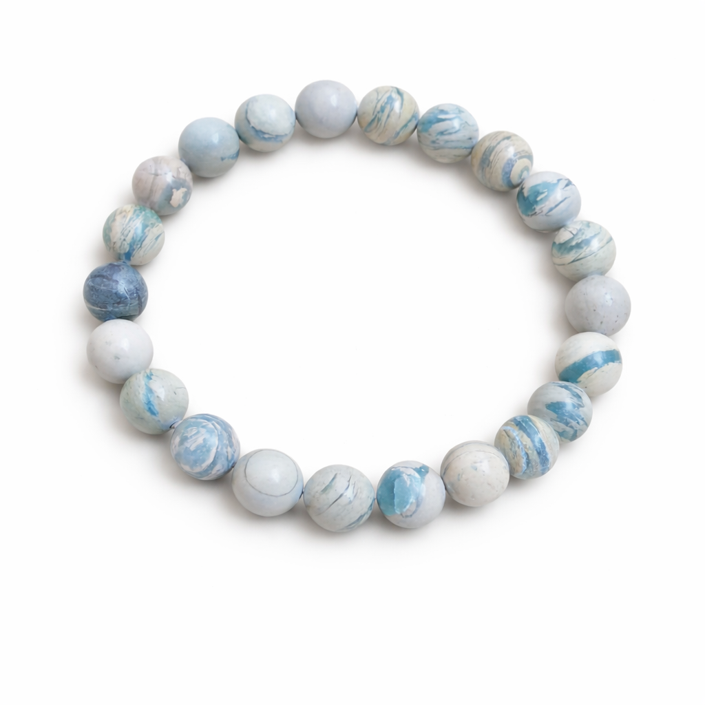 Natural Muscovite Healing Bracelet for Mental Clarity, Intuition & Emotional Balance | Handcrafted Crystal Energy Jewelry