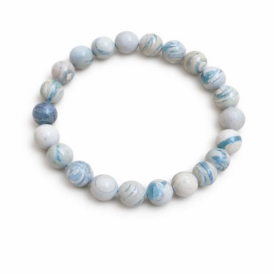 Natural Muscovite Healing Bracelet for Mental Clarity, Intuition & Emotional Balance | Handcrafted Crystal Energy Jewelry