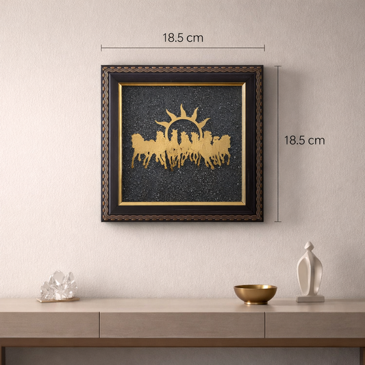 Invite Divine Prosperity – Surya Seven Horse Energy Wall Frame