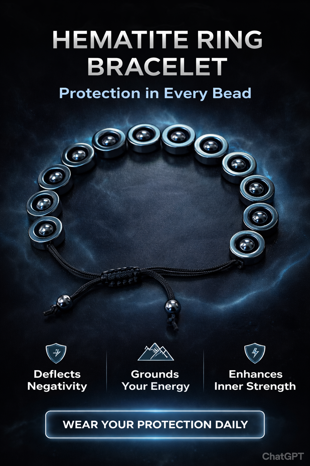 Hematite Ring Bracelet – Grounded Power & Protection