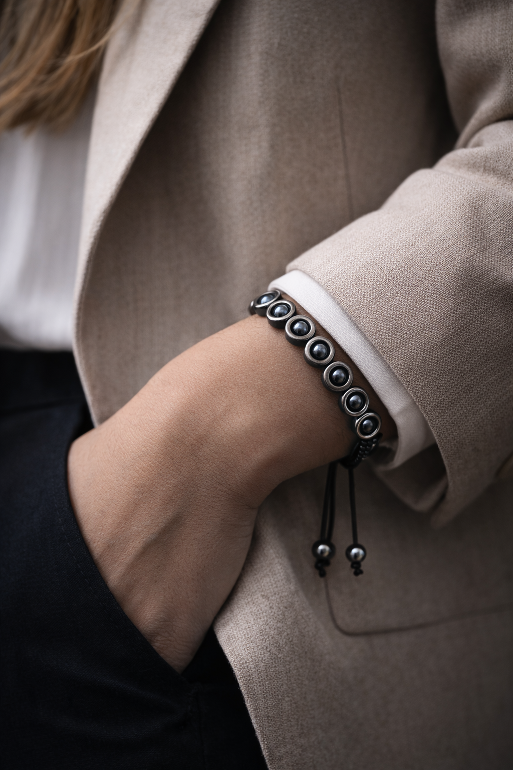 Hematite Ring Bracelet – Grounded Power & Protection