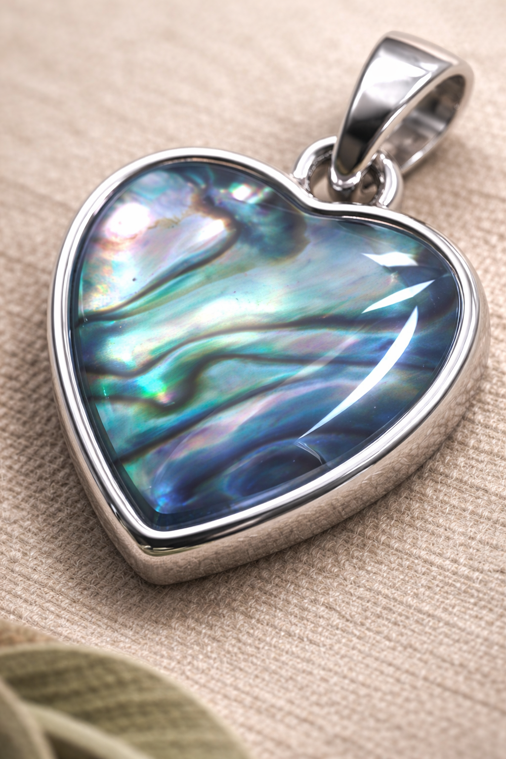 Abalone Shell Heart Pendant