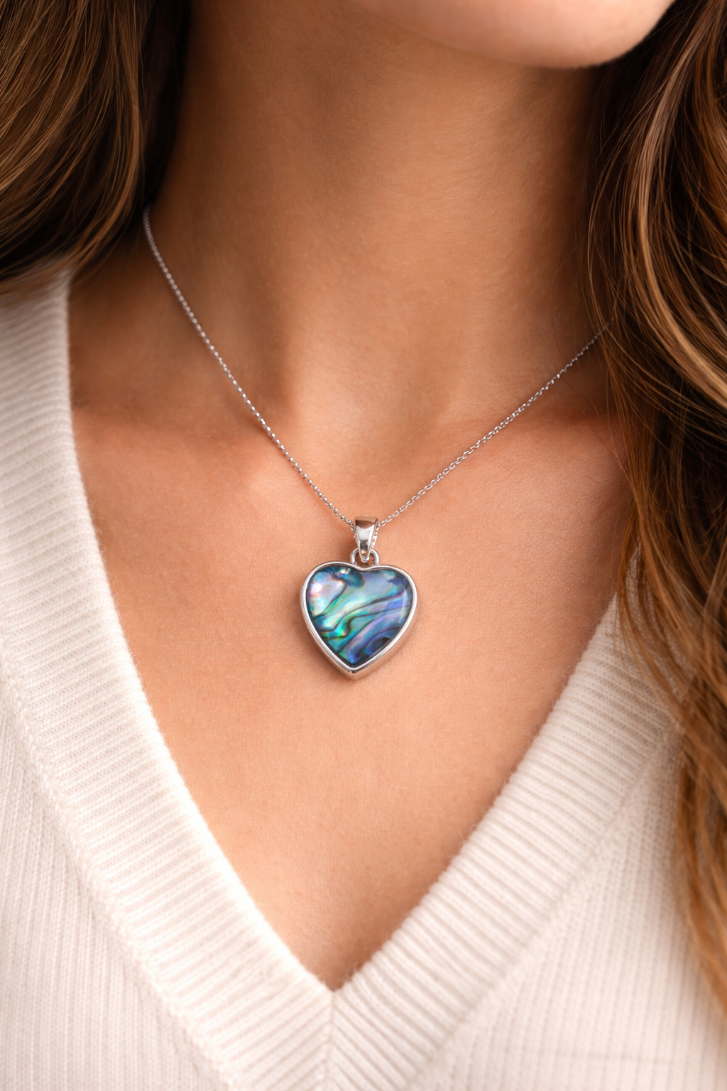 Abalone Shell Heart Pendant
