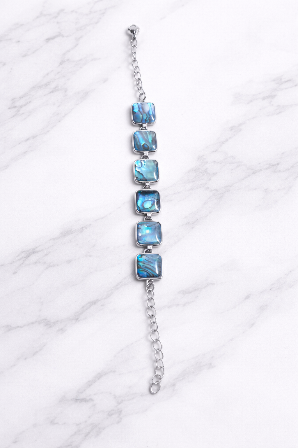 Abalone Shell Square Beaded Bracelet