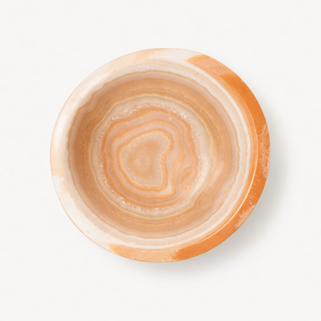 Authentic Afghanistan Yellow Jade Stone Bowl