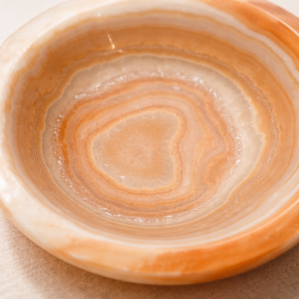 Authentic Afghanistan Yellow Jade Stone Bowl