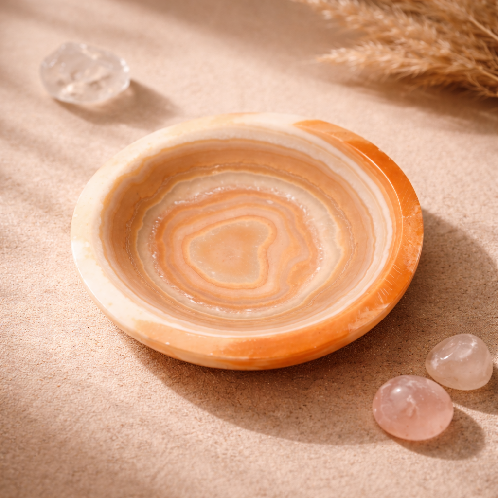 Authentic Afghanistan Yellow Jade Stone Bowl