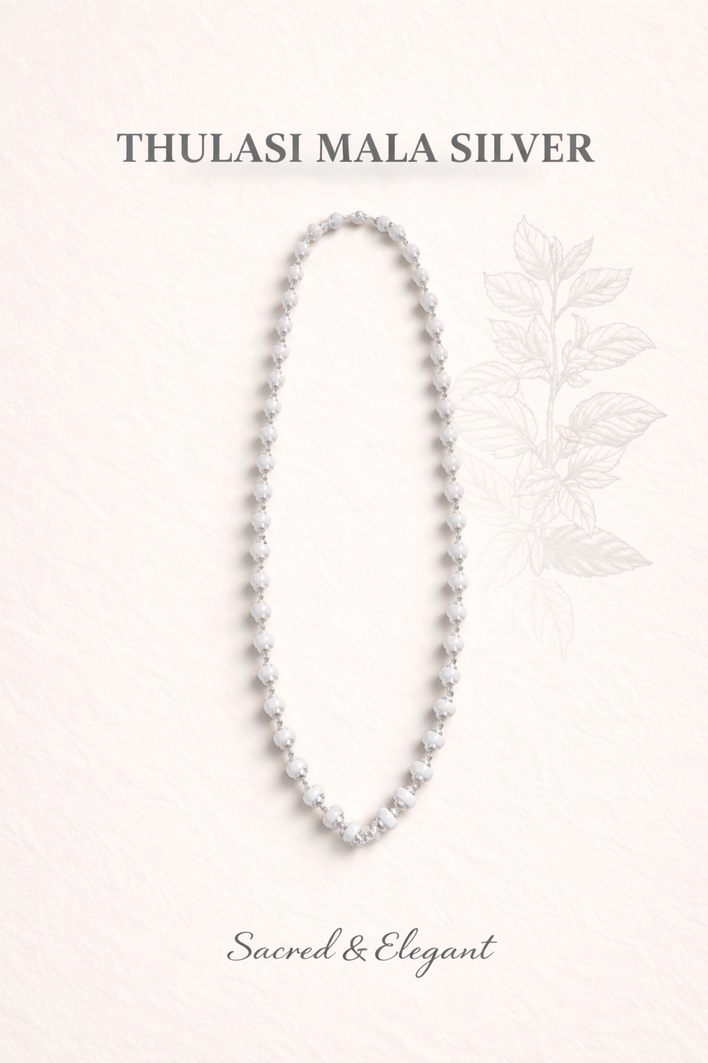 Tulasi Mala with Silver Chain