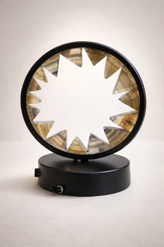 Yellow Fluorite Lamp