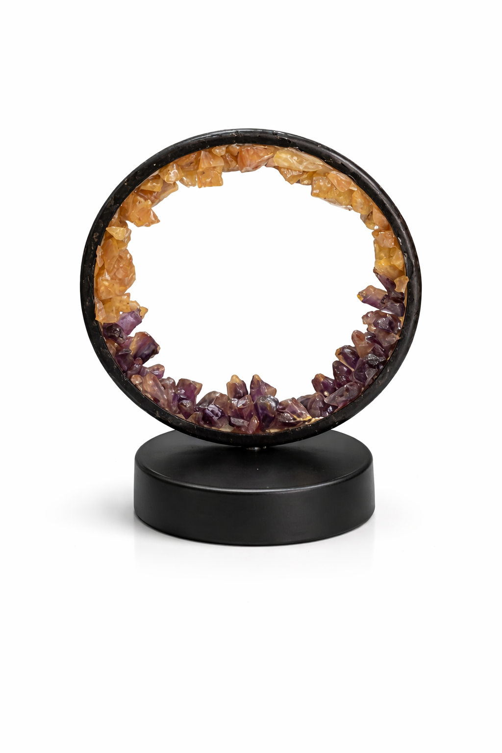 Rose Quartz & Amethyst Crystal Lamp