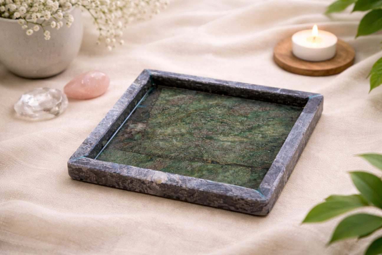 Green Selenite Tray