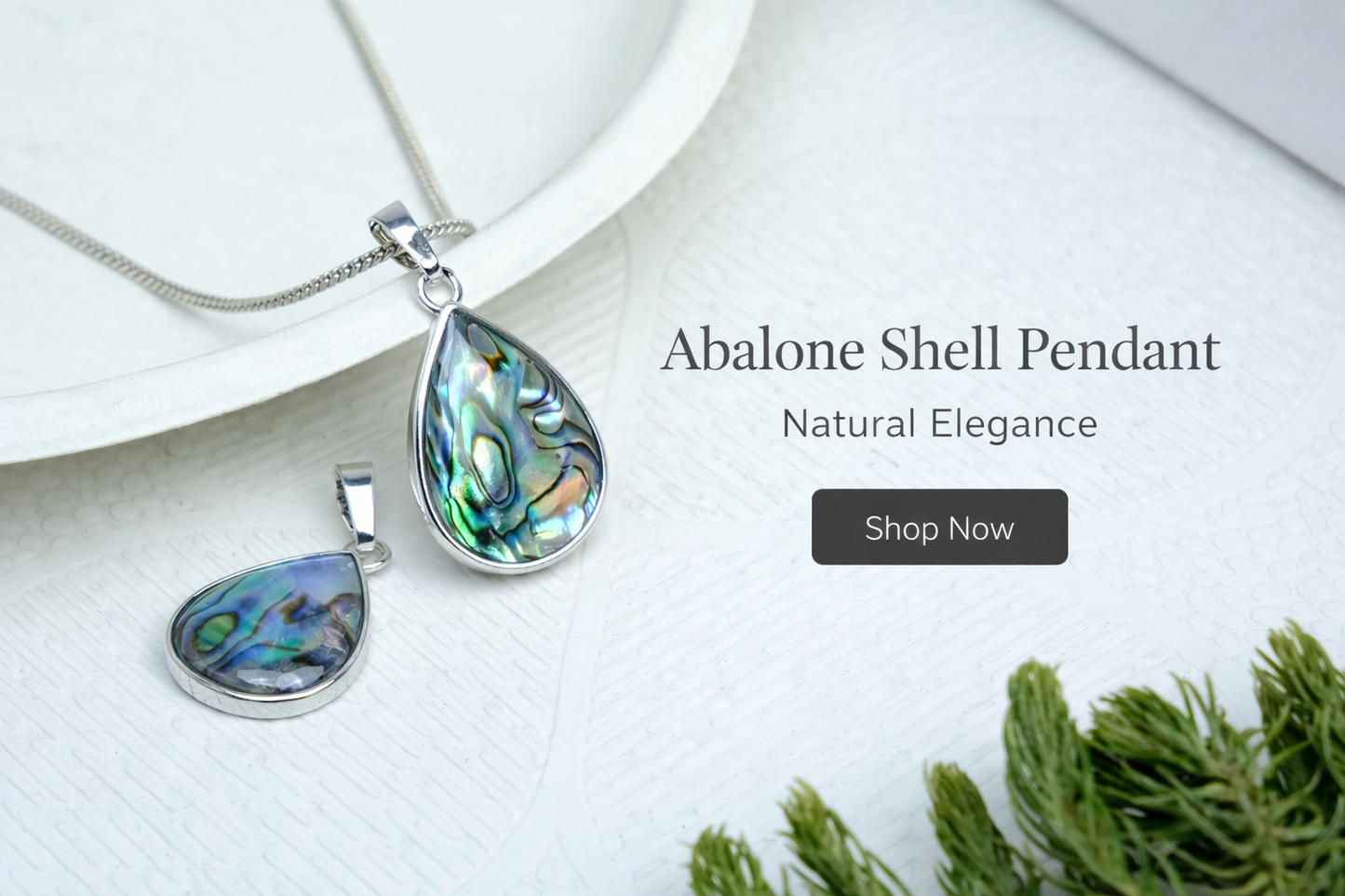 Abalone Shell Teardrop Pendant