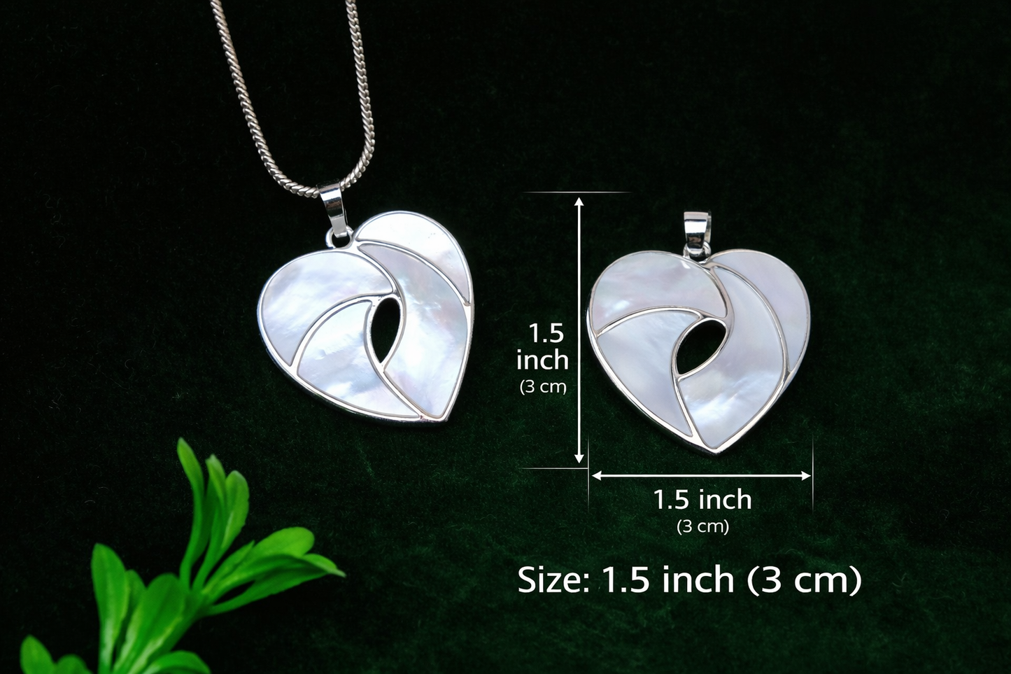 Mother of Pearl Heart Pendant