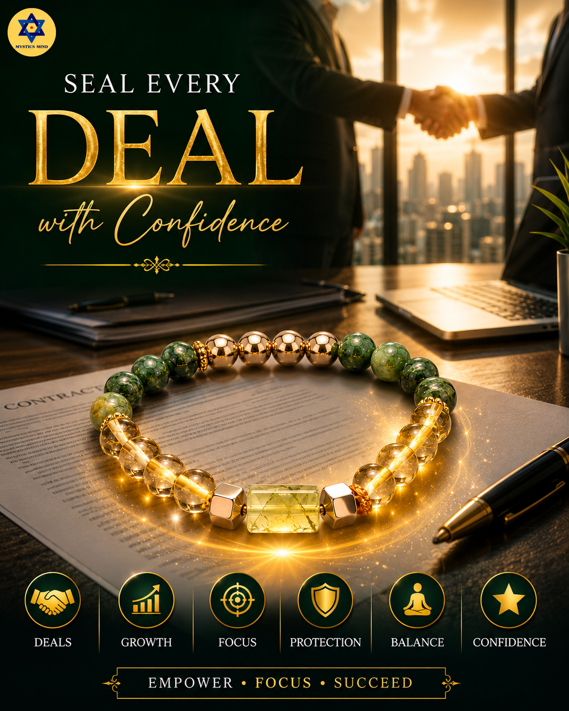Deal & Overcome Day-to-Day Challenges Bracelet | Confidence, Focus & Positive Energy