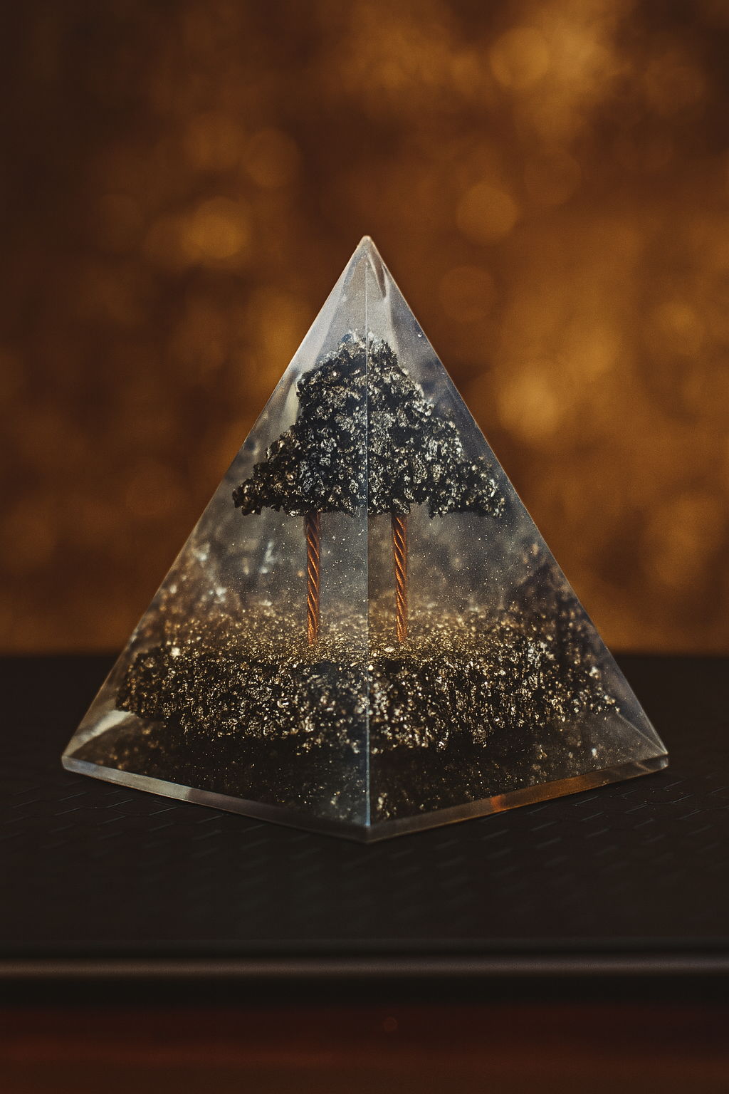 GOLDEN PYRITE PYRAMID