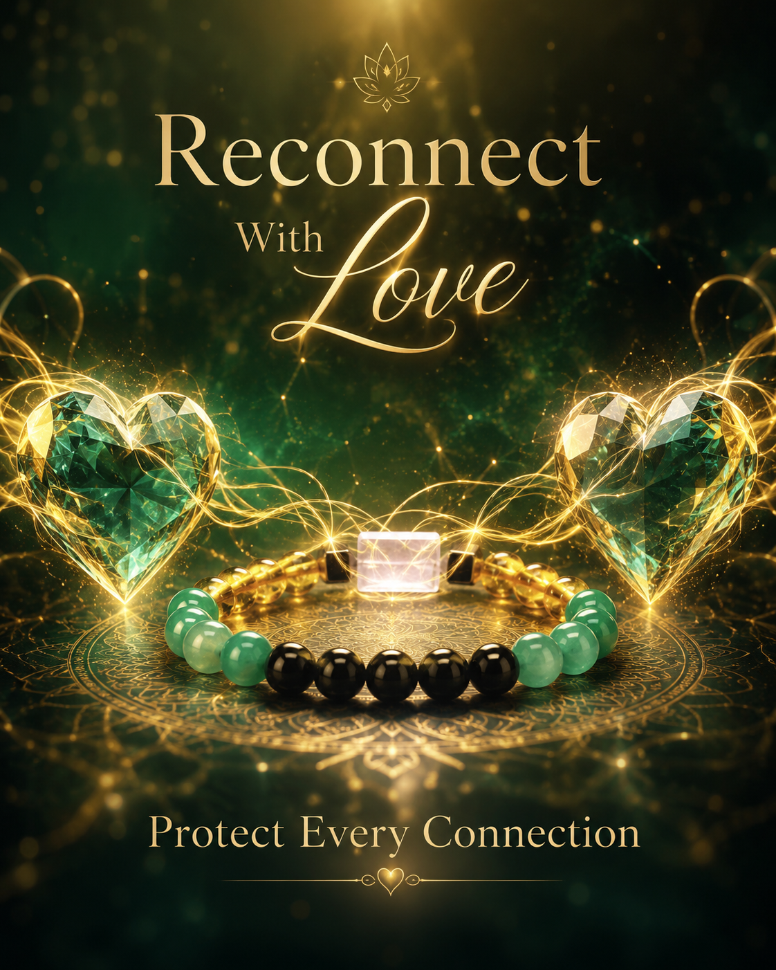 Protect Your Relationships Bracelet | Crystal Bracelet for Love, Harmony, Family Protection & Positive Energy