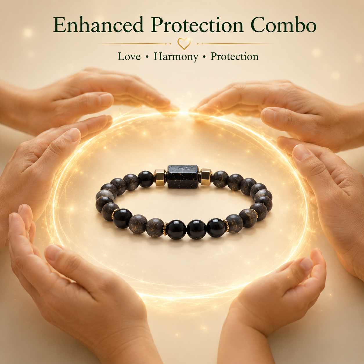 Enhanced Protection Combo Bracelet | Personal & Family Protection Crystal Bracelet