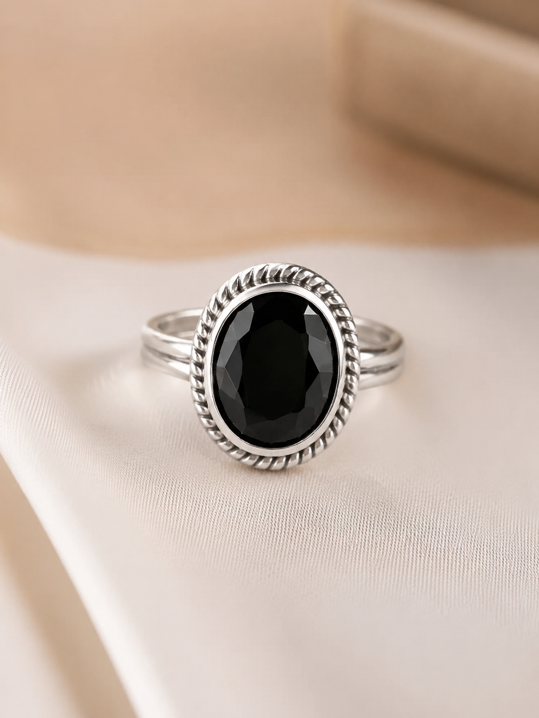 Black Apiran Ring | Premium Black Stone Ring for Men & Women | Confidence & Protection Jewelry