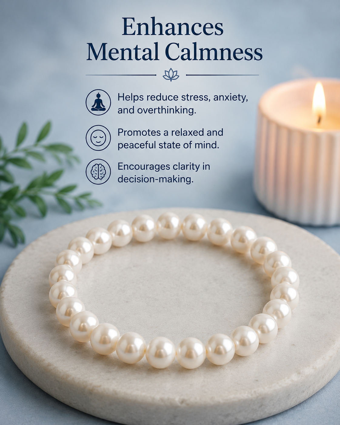 Pearl Bracelet – Emotional Harmony, Intuition & Moon Energy