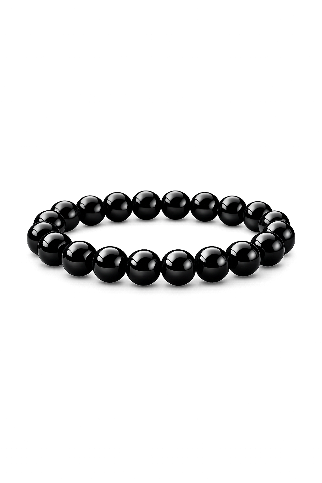 Black Tourmaline Protection Bracelet – Natural Crystal Beads for Energy Shielding, Grounding & EMF Protection