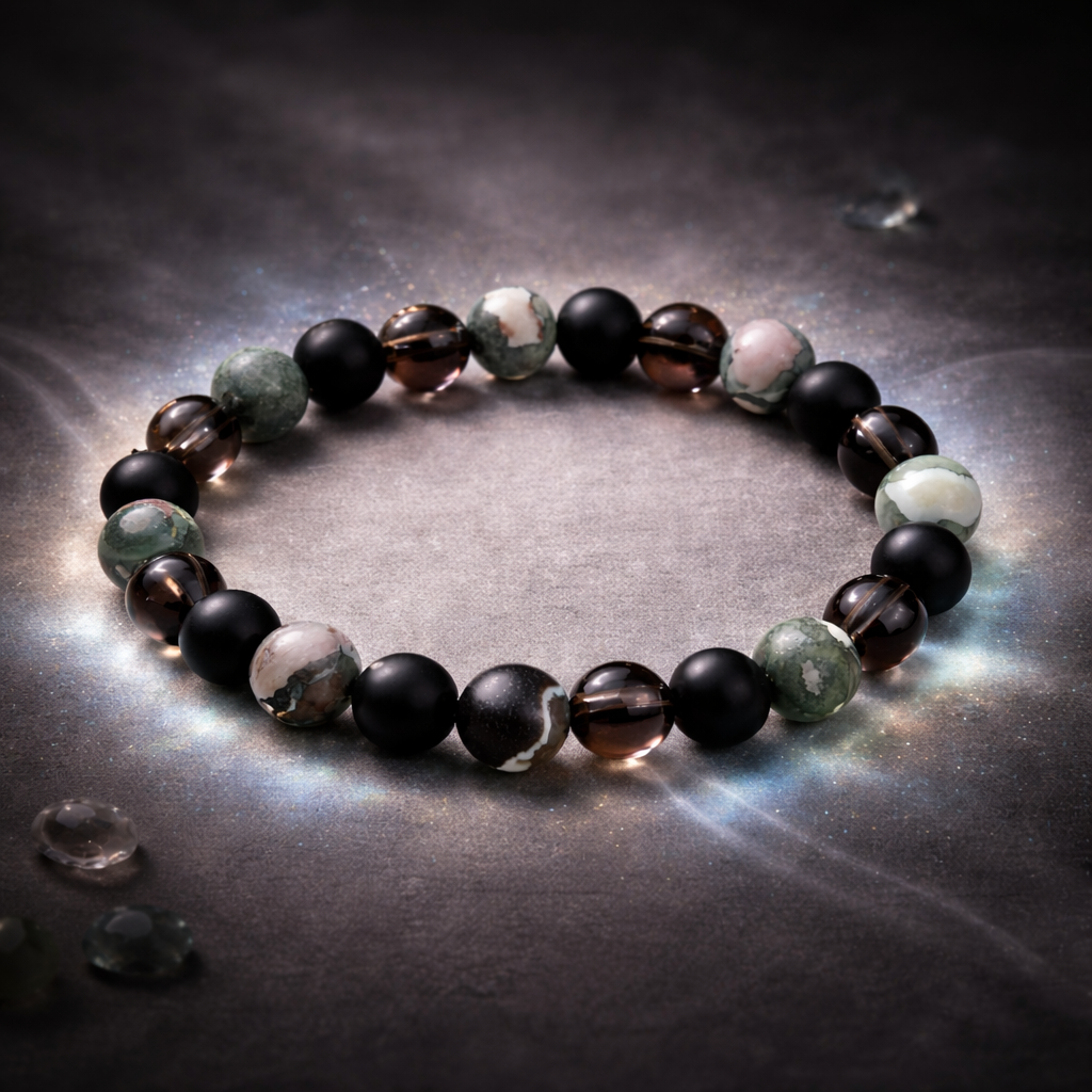 Combo for Cancer – Crystal Bracelet for Emotional Balance & Protection