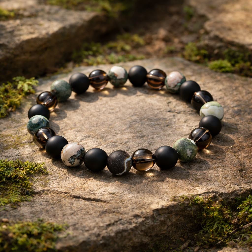 Combo for Cancer – Crystal Bracelet for Emotional Balance & Protection