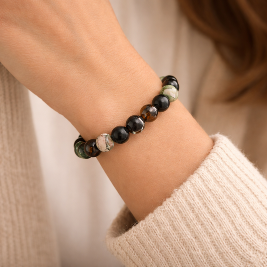 Combo for Cancer – Crystal Bracelet for Emotional Balance & Protection