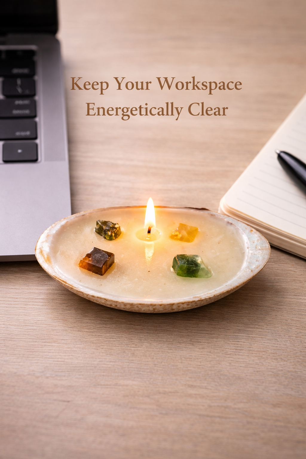 Elemental Energy Crystal Shell Candle – Space Activation Mini Energy Tray
