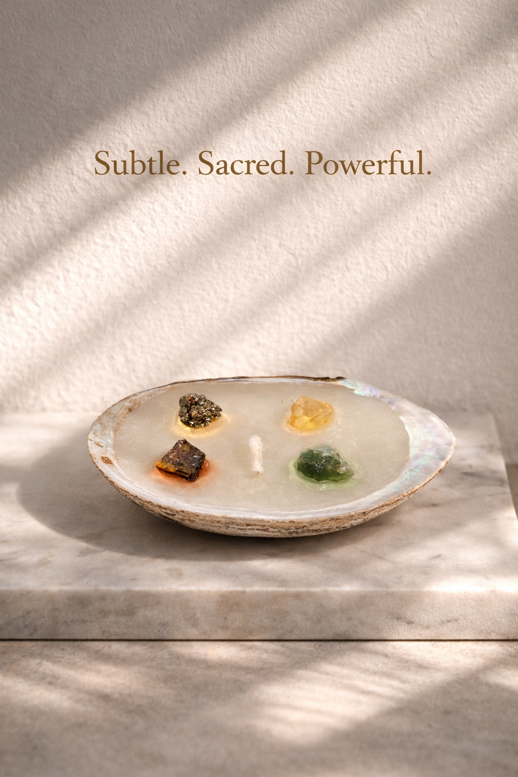 Elemental Energy Crystal Shell Candle – Space Activation Mini Energy Tray