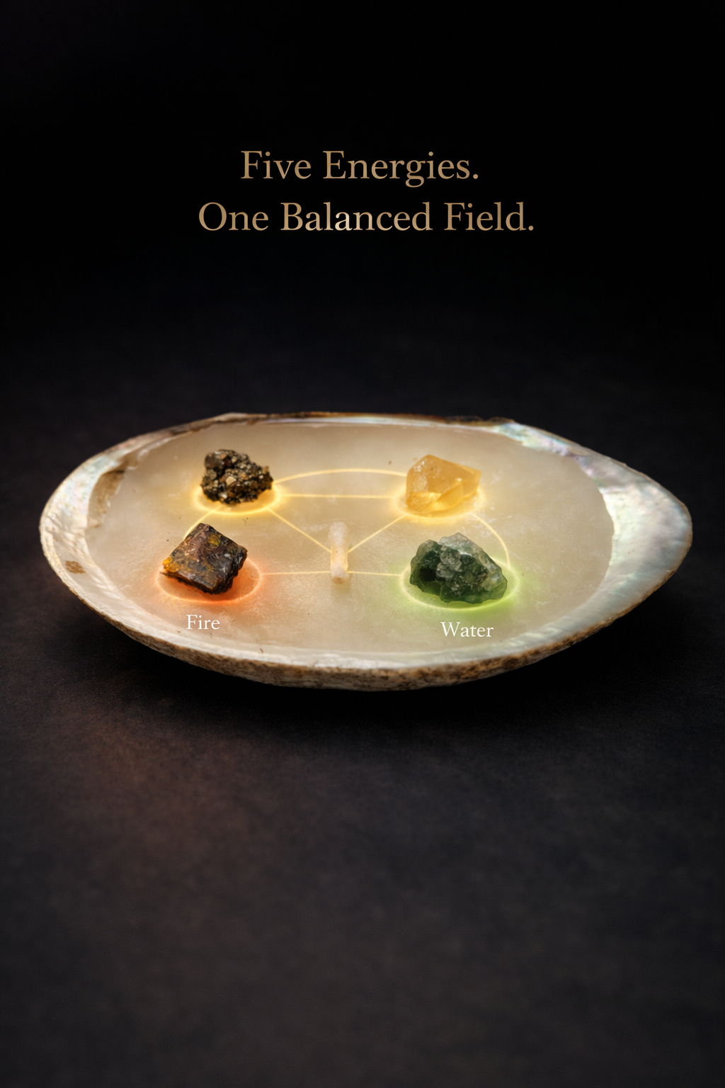 Elemental Energy Crystal Shell Candle – Space Activation Mini Energy Tray