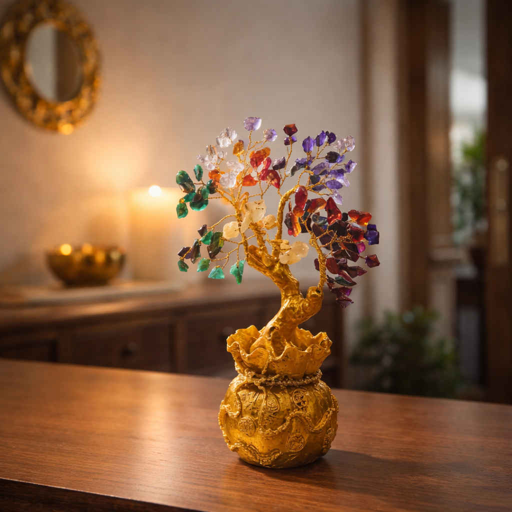 Feng Shui 7 Chakra Crystal Tree for Balance, Positivity & Energy Alignment