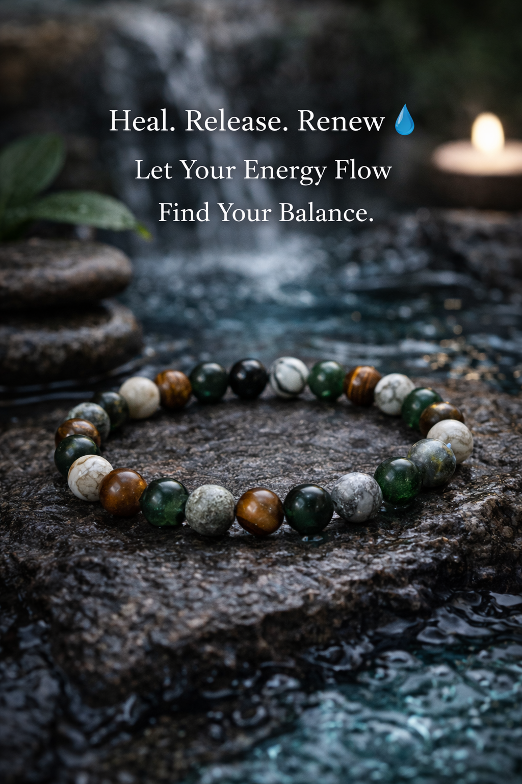 Taurus Zodiac Bracelet – Natural Stone Healing Bracelet for Wealth, Stability & Grounding Energy